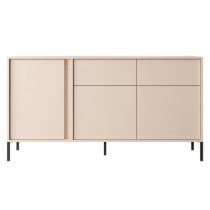 Davis Wooden Sideboard 3 Doors 2 Drawers In Beige With LED