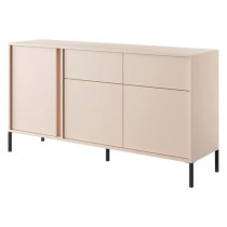 Davis Wooden Sideboard 3 Doors 2 Drawers In Beige With LED