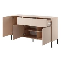 Davis Wooden Sideboard 3 Doors 2 Drawers In Beige With LED