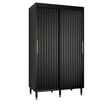 Adel I Wooden Wardrobe With 2 Sliding Doors 120cm In Black