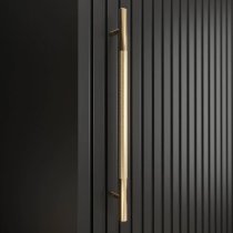 Adel I Wooden Wardrobe With 2 Sliding Doors 150cm In Black