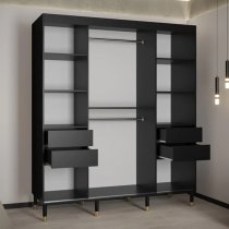 Adel I Wooden Wardrobe With 2 Sliding Doors 180cm In Black