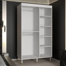 Metz Wooden Wardrobe With 2 Sliding Doors 120cm In White