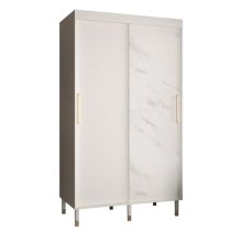 Metz Wooden Wardrobe With 2 Sliding Doors 120cm In White