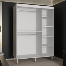 Metz Wooden Wardrobe With 2 Sliding Doors 150cm In White