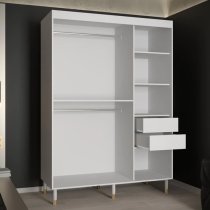 Metz Wooden Wardrobe With 2 Sliding Doors 150cm In White