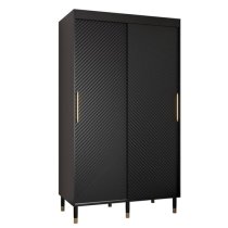 Metz I Wooden Wardrobe With 2 Sliding Doors 120cm In Black