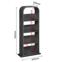 Curve Shelving Unit In Walnut Veneer