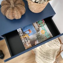 Merill Wooden Dressing Table With 2 Drawers In Navy