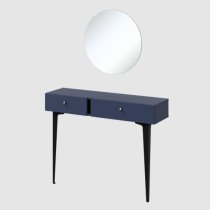 Merill Wooden Dressing Table With 2 Drawers In Navy