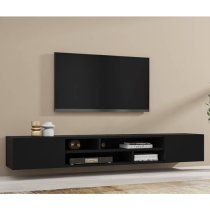 Citrus Wooden TV Stand With 2 Doors In Black