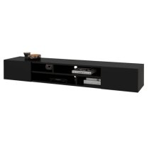 Citrus Wooden TV Stand With 2 Doors In Black