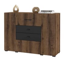 Citrus Wooden Sideboard With 2 Doors 2 Drawers In Monastery Oak