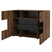 Citrus Wooden Sideboard With 2 Doors 2 Drawers In Monastery Oak