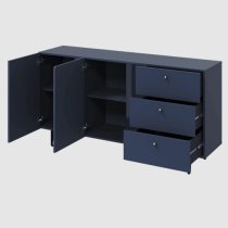 Merill Wooden Sideboard With 2 Doors 3 Drawers In Navy