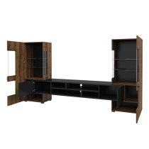 Citrus Wooden Entertainment Unit In Monastery Oak And Black