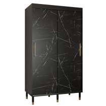 Barrie Wooden Wardrobe With 2 Sliding Doors 120cm In Black