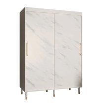 Barrie Wooden Wardrobe With 2 Sliding Doors 150cm In White