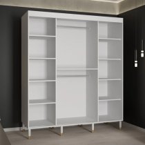 Barrie Wooden Wardrobe With 2 Sliding Doors 180cm In White