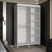 Barrie I Mirrored Wardrobe With 2 Sliding Doors 120cm In White