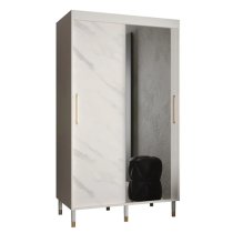 Barrie I Mirrored Wardrobe With 2 Sliding Doors 120cm In White