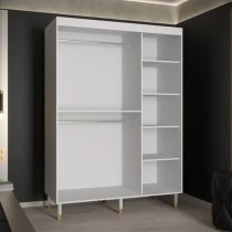 Barrie I Mirrored Wardrobe With 2 Sliding Doors 150cm In White