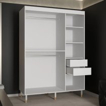 Barrie I Mirrored Wardrobe With 2 Sliding Doors 150cm In White