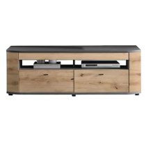 Derry Wooden TV Stand With 2 Drawers In Artisan Oak