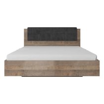 Akron Wooden King Size Bed In Grande Oak