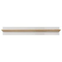 Alaro High Gloss Wall Shelf In White