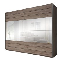 Gitega Mirrored Wardrobe 2 Sliding Doors 200cm In San Remo Oak