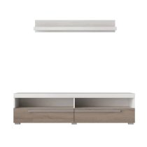 Reims TV Stand With 2 Drawers And Shelf In Andersen Pine