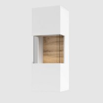 Azusa Wooden Display Cabinet Wall Hung In Matt White