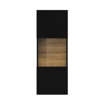 Azusa Wooden Display Cabinet Wall Hung In Matt Black