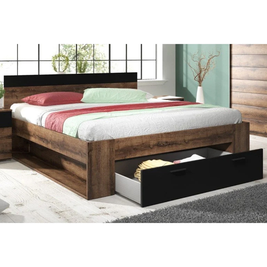 Biloxi Wooden Divan King Size Bed In Monastery Oak