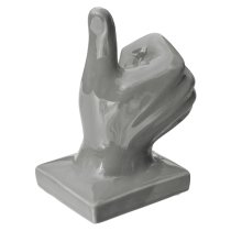 Wendy Ceramic Thumbs Up Sign Sculpture In Grey