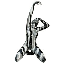 Amorous Yoga Lady Sculpture In Black And Grey