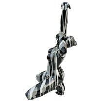 Amorous Yoga Lady Sculpture In Black And Grey