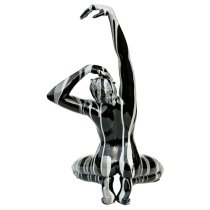 Amorous Yoga Lady Sculpture In Black And Grey