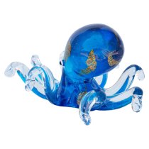 Bogota Glass Octopus Ornament In Blue