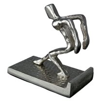 Moline Aluminium Bookend Hold Sculpture In Silver