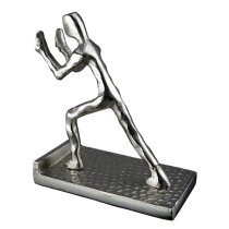 Moline Aluminium Bookend Hold Sculpture In Silver