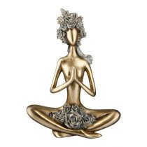 Ocala Polyresin Yoga Figure Rose Sculpture One In Gold