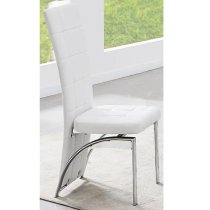 Halo Milano Effect Gloss Dining Table 6 Ravenna White Chairs