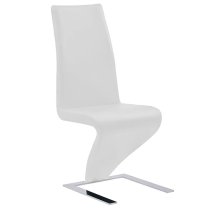 Halo Milano Effect Gloss Dining Table 6 Demi Z White Chairs