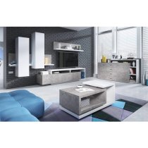 Belek Wooden Sideboard With 2 Doors 4 Drawers In Concrete Grey