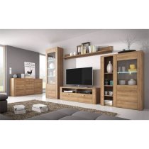 Leon Wooden Sideboard With 2 Doors In Riviera Oak