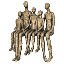 Ocala Polyresin Edge Sitter Family Ties Sculpture In Gold