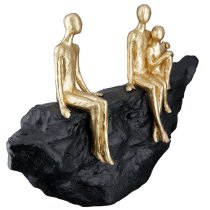 Ocala Polyresin Family Sculpture In Gold