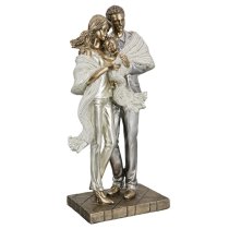 Ocala Polyresin Family Happiness Sculpture II In Gold